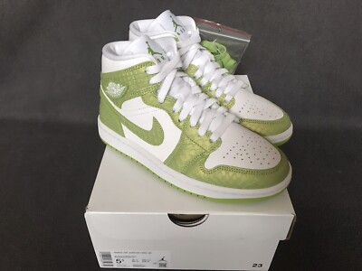 Nike Air Jordan 1 Mid SE (W) Green Python White EU 36 US(W) 5,5 Weiß Grün Neu