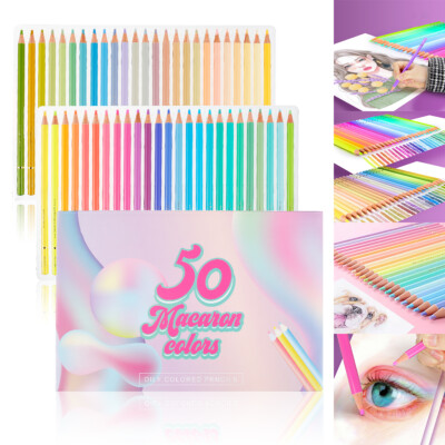 Macaron Colored Pencils Artists Drawing Count Oil Colored Pencils Student 