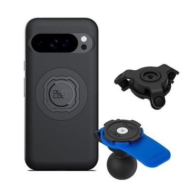 Quad Lock Moto Ball Adapter Mount + Vibration Dampener + Pixel MAG Case