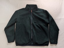 Vtg LL Bean Fleece Mens Large Full Zip Green Jacket