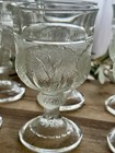 Set Of 6, 1960s-1970s Indiana Glass Pebble Leaf Water Goblet, Pressed Glass — photo 8