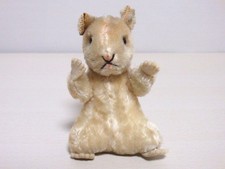 Steiff Vintage Hamster Goldie 10cm Toy Black Eyes Used Collectible