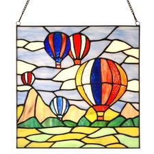 PA0002 Stained Glass Hanging Panel-12" Wx12"H Window Suncatcher Window D cor ...