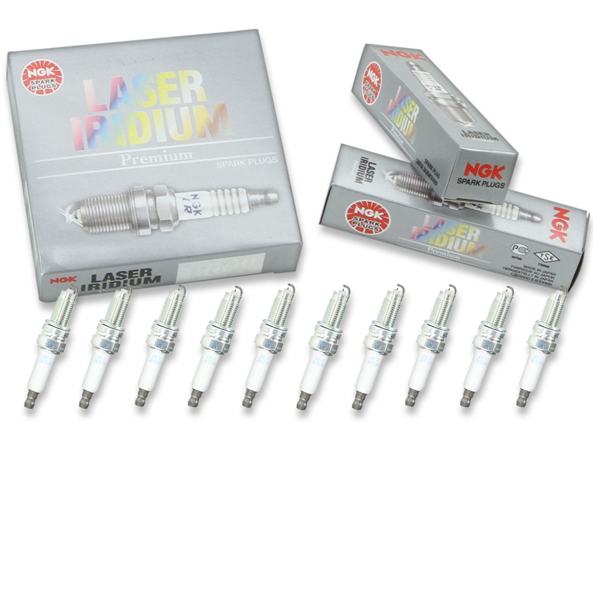 10 pc NGK 7563 IZKR7B Laser Iridium Spark Plugs for 9702 101 905 606 A ea