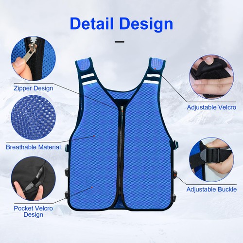 Cooling Vest for Men&Women, Reflective Ice Vest with 32 PCS Ice Packs, Cool J... - Picture 3 of 7