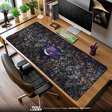 Gengar Mouse Pad, Ghost-Type Pok mon Gaming Desk Mat, PC Accessories