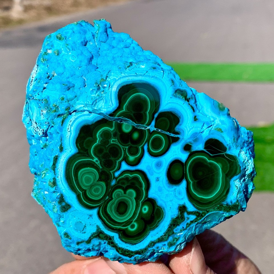 372G Natural Chrysocolla/Malachite transparent cluster rough mineral ...