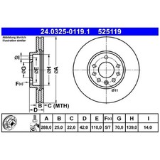 2x Bremsscheibe vorne für Opel Calibra A C89 Vectra B J96 | 26210057