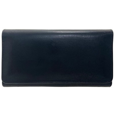  Authentic Coach Old Wallet Clutch Leather Black 4894 Vintage Tri-fold Long