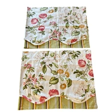 Waverly Classics Williamsburg Custis Garden Floral Valences Set Of Two