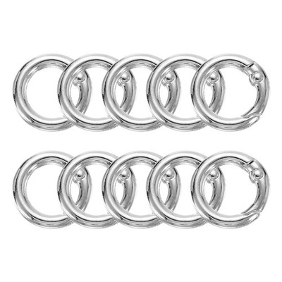 O Ring Clip, 10Pcs 20mm Zinc Alloy Spring O Ring (Silver)