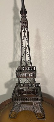 Metal Eiffel Tower Sculpture Paris French Country Decor Black Copper Finish 22 