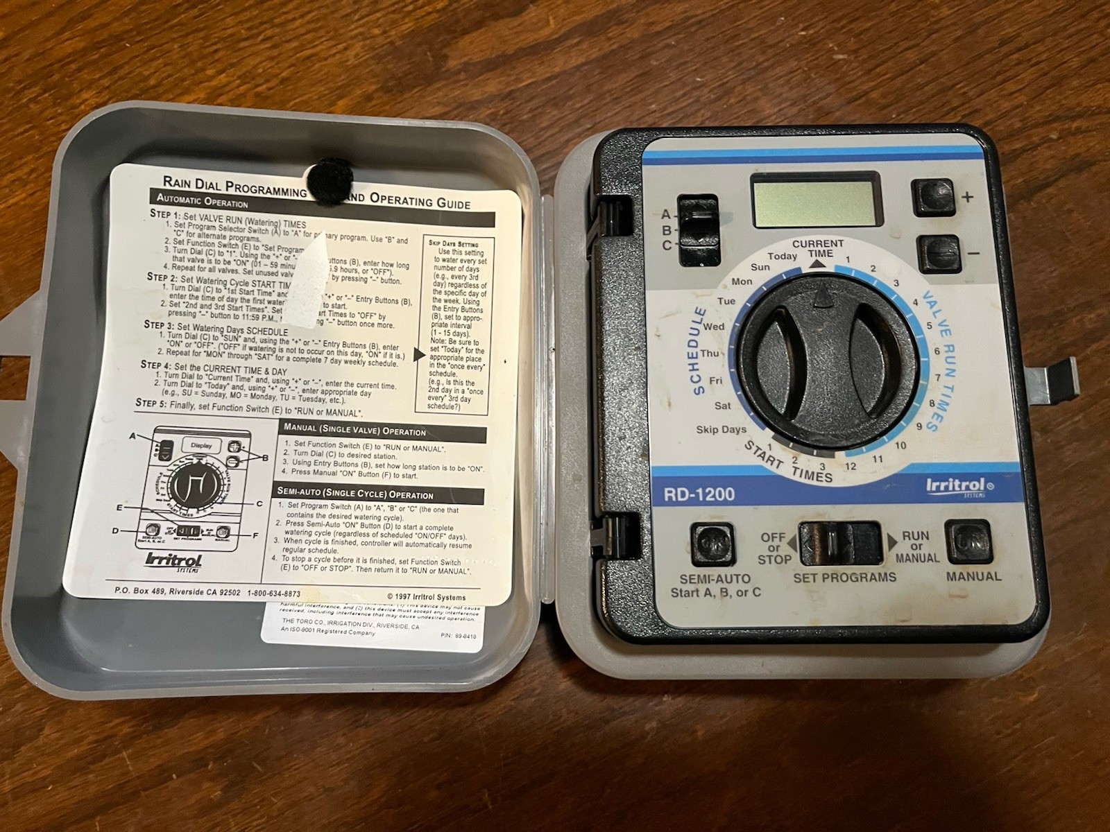 IRRITROL RAIN DIAL RD-1200. Not Tested. Please Read.