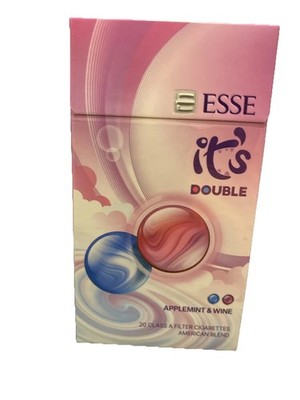 EMPTY Cigarette Box Collectible, Esse It s Double,  - EMPTY Pack, Pink&blue