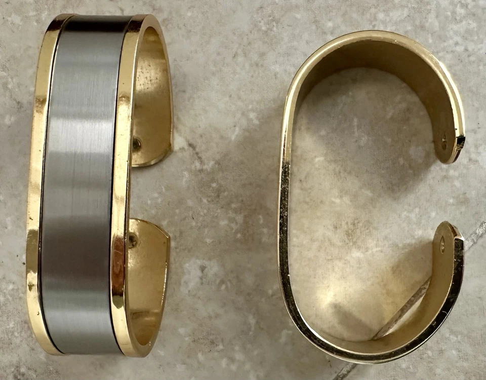 Portatovagliolo Vintage in Metallo Argentato E Bordo Oro - Immagine 4 di 4