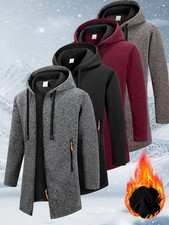 Autumn Winter Warm Fleece Zipper Jacket Men's Long Sleeve Sweatshirts for Men wi