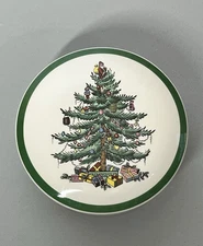 Spode Christmas Tree Serving Trinket Dish Candy Bowl with Lid 5” Round S3324