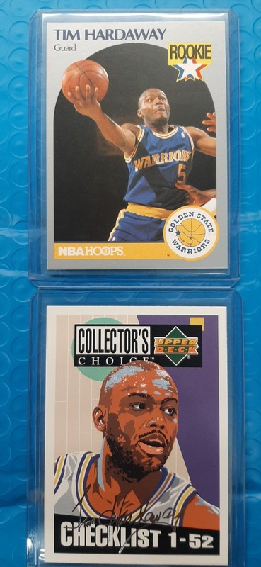 Tim Hardaway 1994 Collector's Choice Checklist Silver Signature & NBA Hoops RC