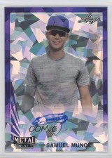 2021 Leaf Metal Draft 1990 Purple Crystals 6/10 Samuel Munoz #LA-SM1 Auto 0o48