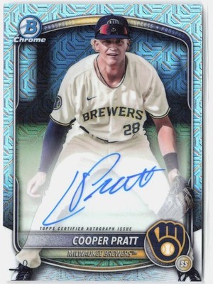 2025 Bowman Chrome COOPER PRATT Mega Box Mojo Refractor Auto RC #BMA-CP