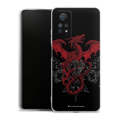 Handyhülle für Xiaomi Redmi Note 11 Pro 5G Drache Gothic Rot