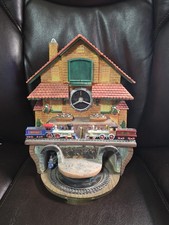 Bradford Exchange "Golden Spike" Train Cuckoo Clock. Untested. V3