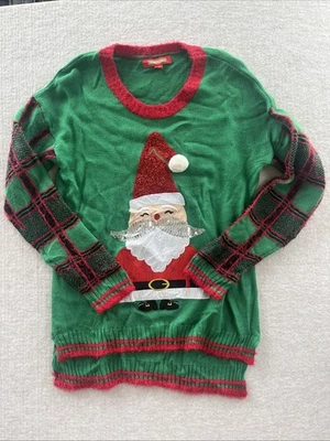 Holiday Traditions Santa - Ugly Christmas Sweater Women’s Size - Medium - Image 1 of 4