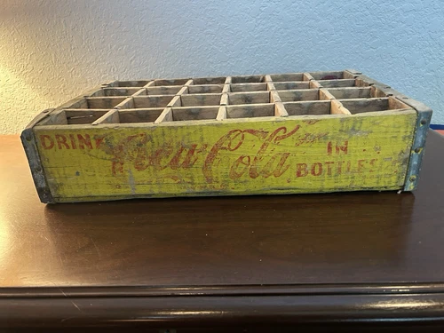 Vintage Coca Cola Wooden 24 Bottle Crate