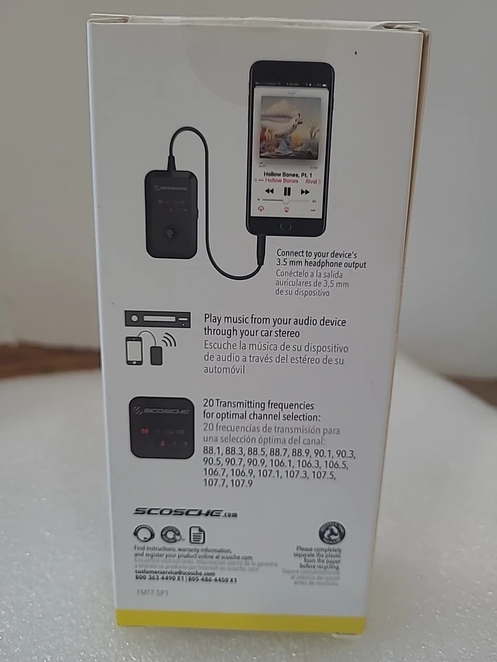 Scosche TuneIn Universal Wireless FM Transmitter - FMT7-SP1 - 20 Frequencies - Image 2 of 4