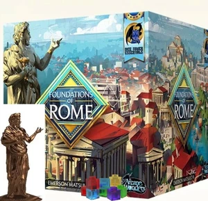 NEW Foundations Of Rome Maximus Sundrop+First Player Statue+Upgraded Marker