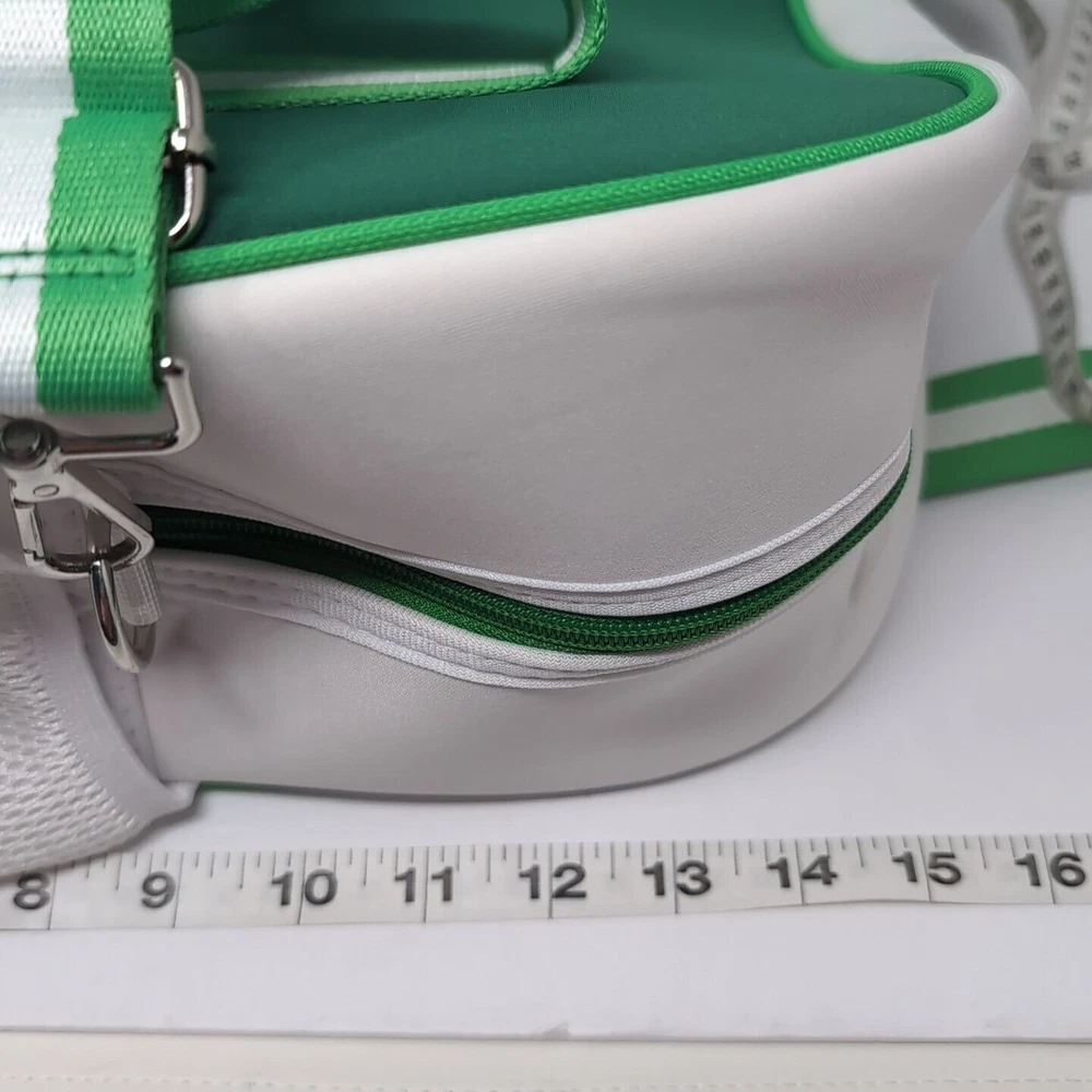 Pickleball Bag Neoprene Crossbody Double Handle Green White XL Tote Pickleball Bag Neoprene Crossbody Double Handle Green White XL Tote