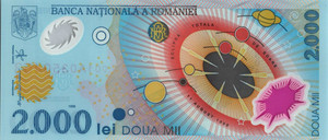 1999/  2000 LEI ROMANIA CURRENCY UNC POLYMER BANKNOTE NOTE MONEY BANK BILL CASH