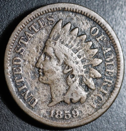 1859 INDIAN HEAD CENT - FINE Details