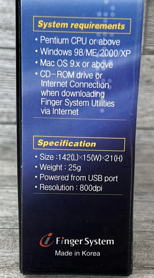Vintage i-Finger System i-Pen Optical Mouse With Software USB Model FM-100BN NEW - Image 3 of 4