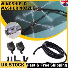 Car Windshield Washer Wiper Sprayer Nozzle Spray Jet 2m Hose Tube Connectors UK