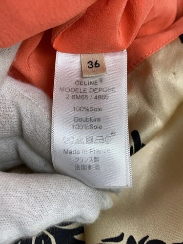 Jupe En Soie Céline Phoebe Philo 2013 - Imprimé Paisley, Taille 36 - Occasion Parfait état