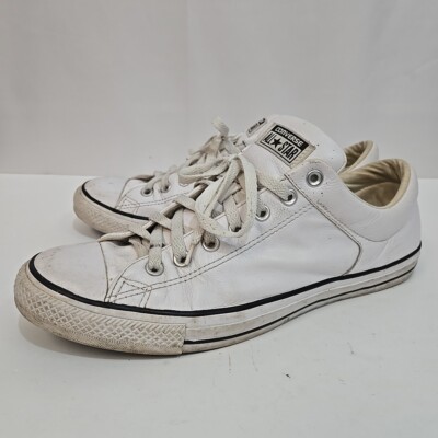Converse All-Star Unisex White Ox Leather Low-Top Sneakers Size
