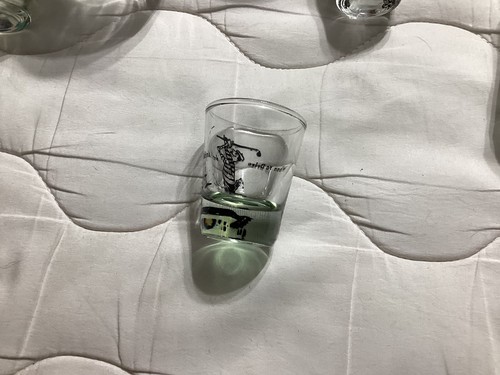 Vintage Shot Glass, Golfer, When Ya Drive - Don't Drink Green Tint Base! - Picture 5 of 5