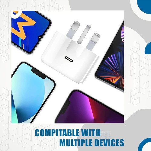 20W USB C Power Adapter Plug Genuine Fast Charger for Apple iPhone iPad - Picture 7 of 8