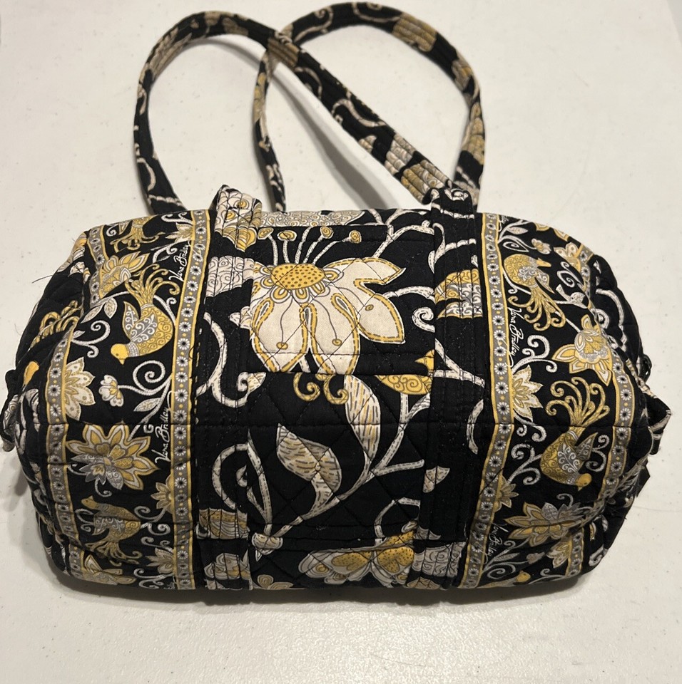 VERA BRADLEY Yellow Bird DUFFEL Bag STYLE HANDBAG RETIRED Small Zip