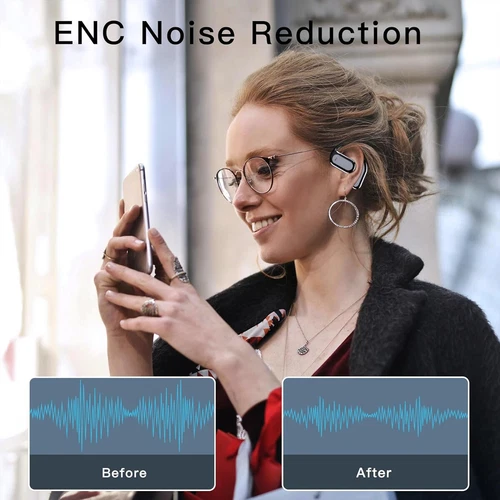 Open-Ear Bluetooth 5.4 Headphones Wireless Earbuds Sport Headset Touch Screen - Picture 14 of 23