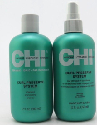 CHI Curl Preserve System Shampoo & Leave-In Conditioner  *Twin Pack*