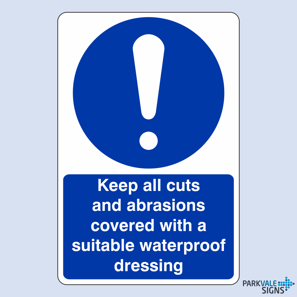all cuts should be covered with a waterproof dressing Always follow the directions for use. Cuts or grazes can happen anywhere, anytime! So you should always have wound care dressings with you. Whether you're running around with the kids or heading