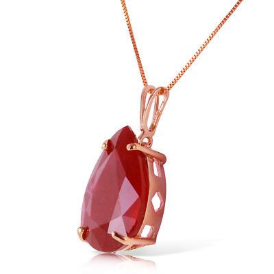 14K. SOLID GOLD NECKLACE WITH RUBY (Rose Gold)