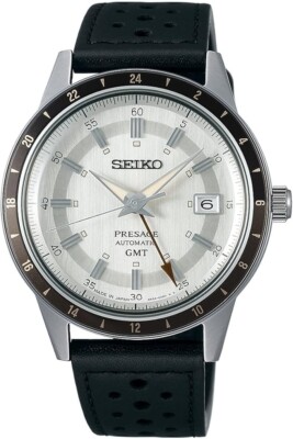 SEIKO SARY231 PRESAGE GMT Automatic Vintage Style 60's Watch 40.8mm NEW