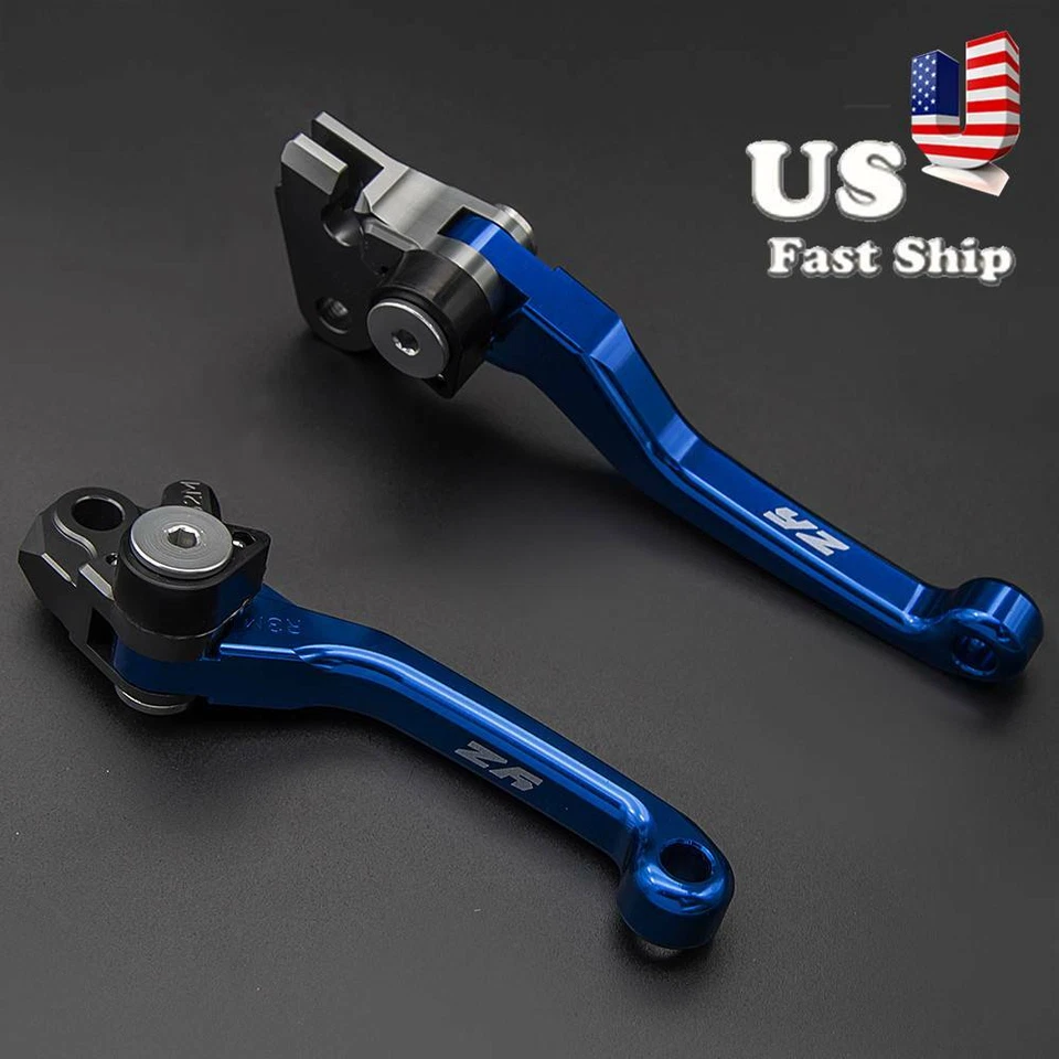 Empuñaduras con logotipo de palanca de freno de embrague pivotante todoterreno CNC para YZ250F 09-22 YZ250X 16-22 Foto 3 de 4