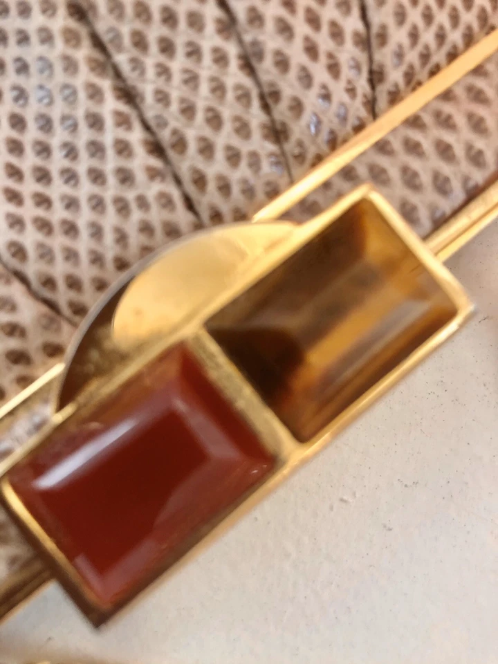 Judith Leiber Karung змеиная кожа коричневый желтовато-коричневый день вечер Дамская сумка драгоценный камень винтажный gyuh - Изображение 2 из 4