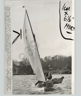 Private Sailboat YACHTS In Line On RIVER YARE Near NORWICH, ENG 1961 Press Photo