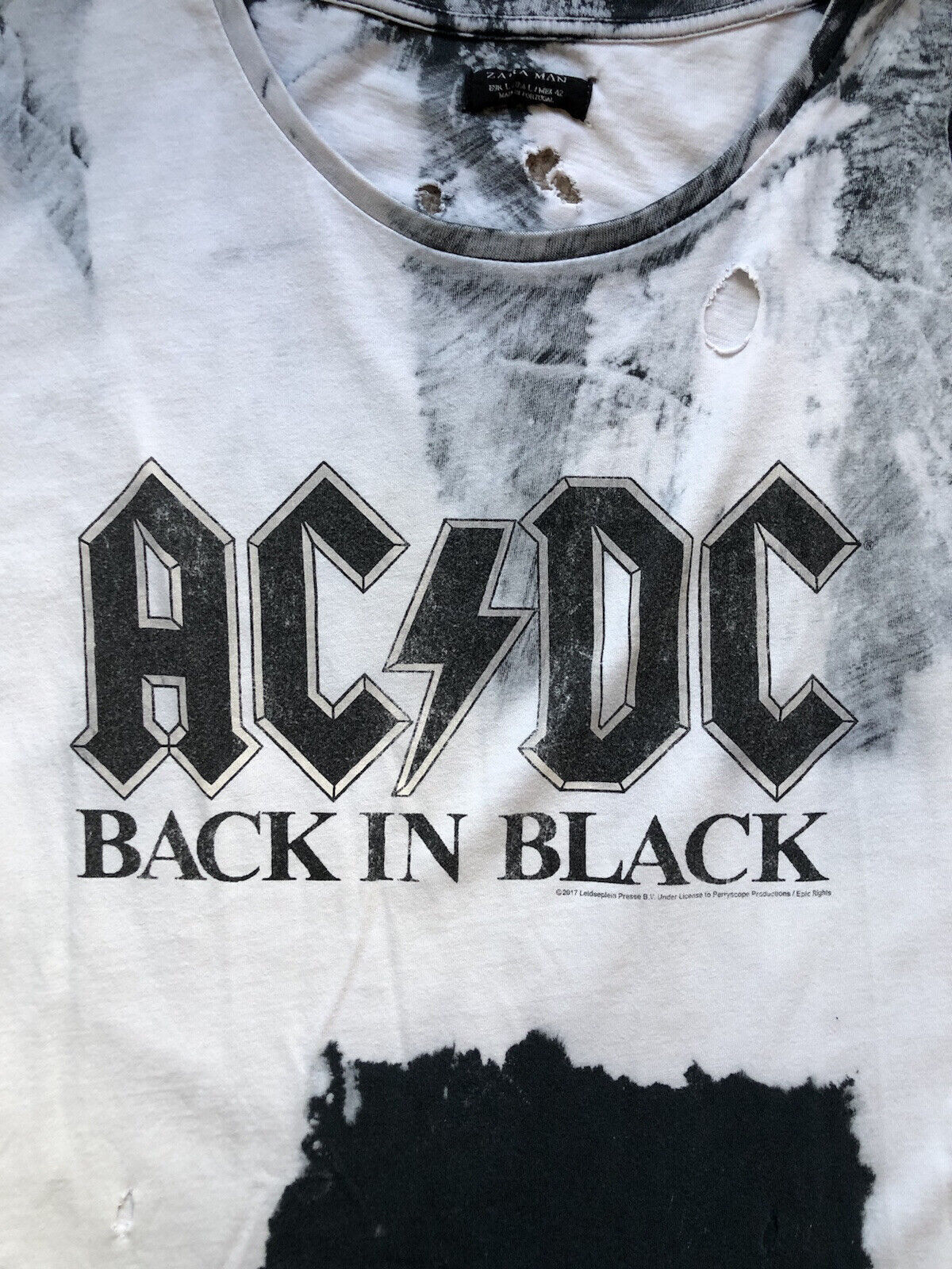 AC/DC Tie Dye Zara Man Shirt Size Large | eBay