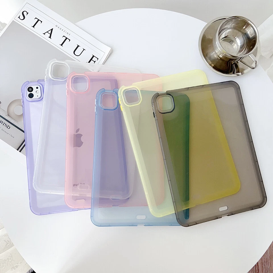 Candy Color Clear Case For iPad Air Pro 11/13 12.9 10th 9/8/7th Protective Cover - Image 2 of 4